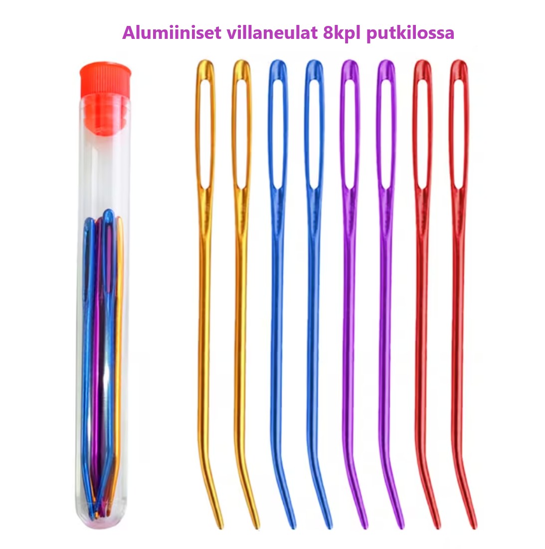 Kaarevat villaneulat 8kpl