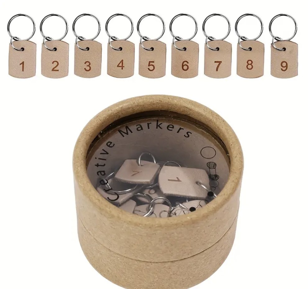 Keinonahkaiset silmukkamerkit