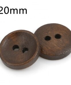 Kahvinruskea puunappi 20mm