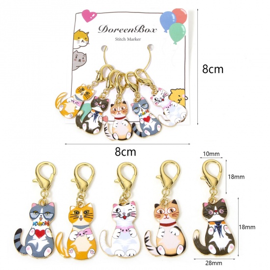 Silmukkamerkit Kissat 5kpl - Image 2