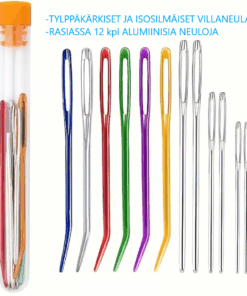 Kaarevat villaneulat 8kpl ja villaneulat 4kpl