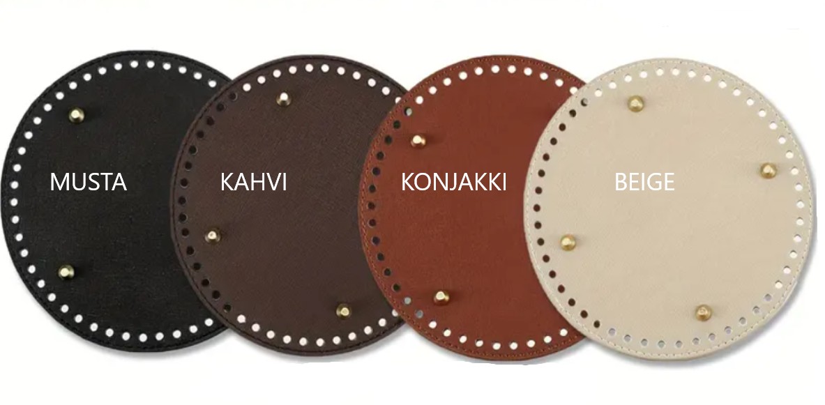 Pyöreä laukunpohja keinonahkaa 15cm - Image 2