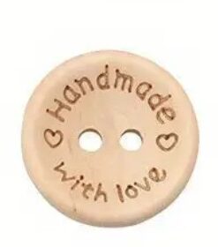 Puunappi sydän 25mm