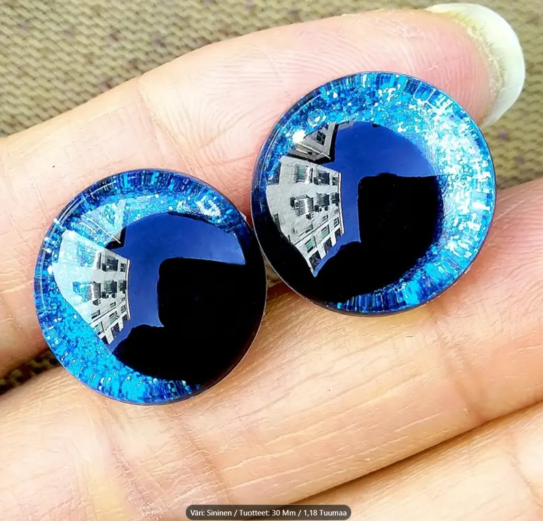 Isot Glitter turvasilmä 30mm/1kpl - Image 5