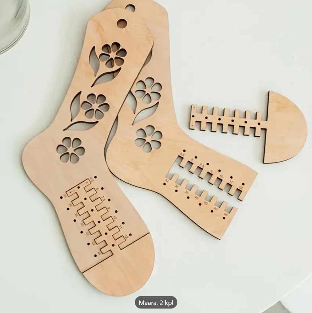 Säädettävät sukkaplokit 2kpl numeroinnilla