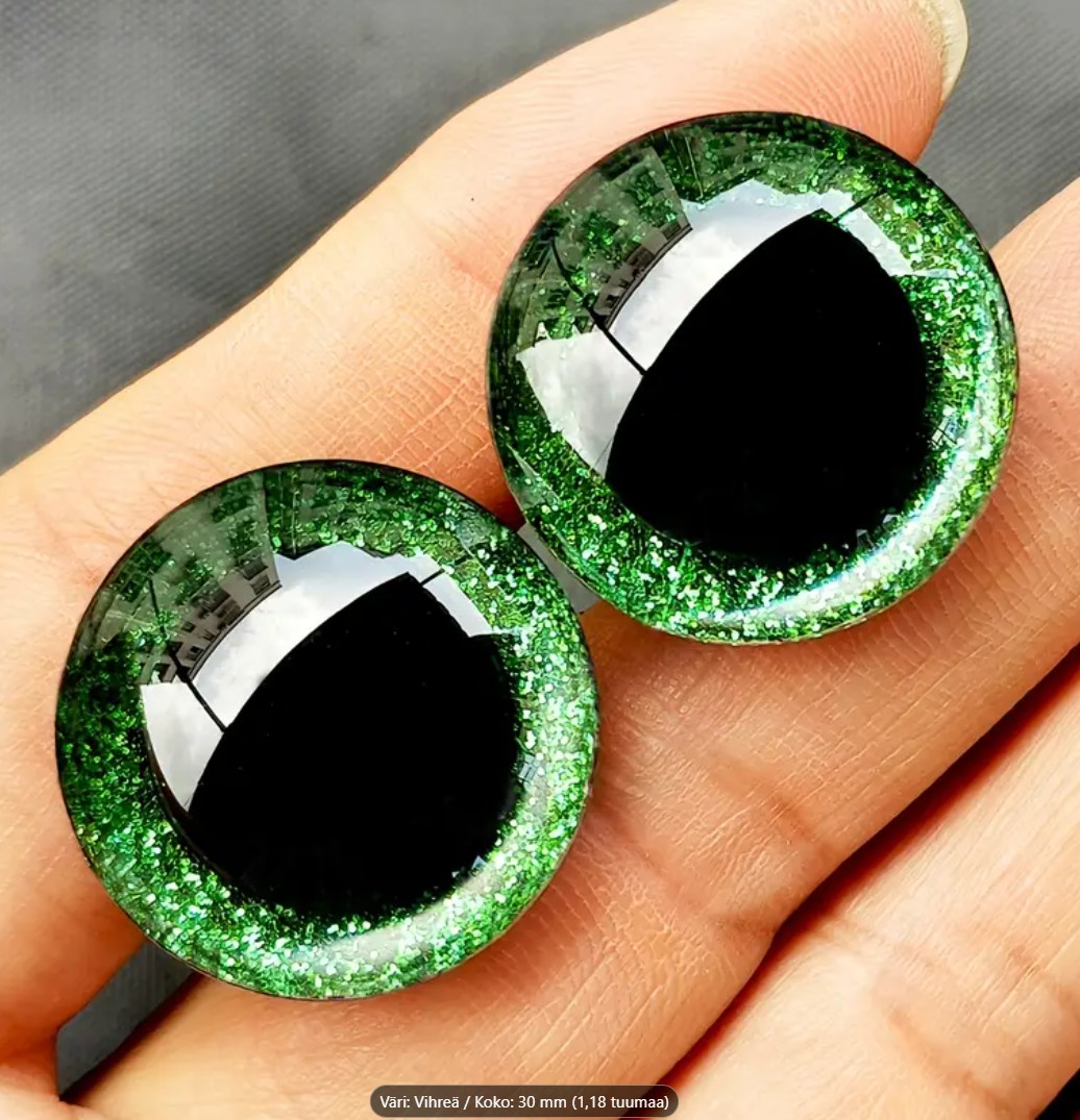 Isot Glitter turvasilmä 30mm/1kpl - Image 6