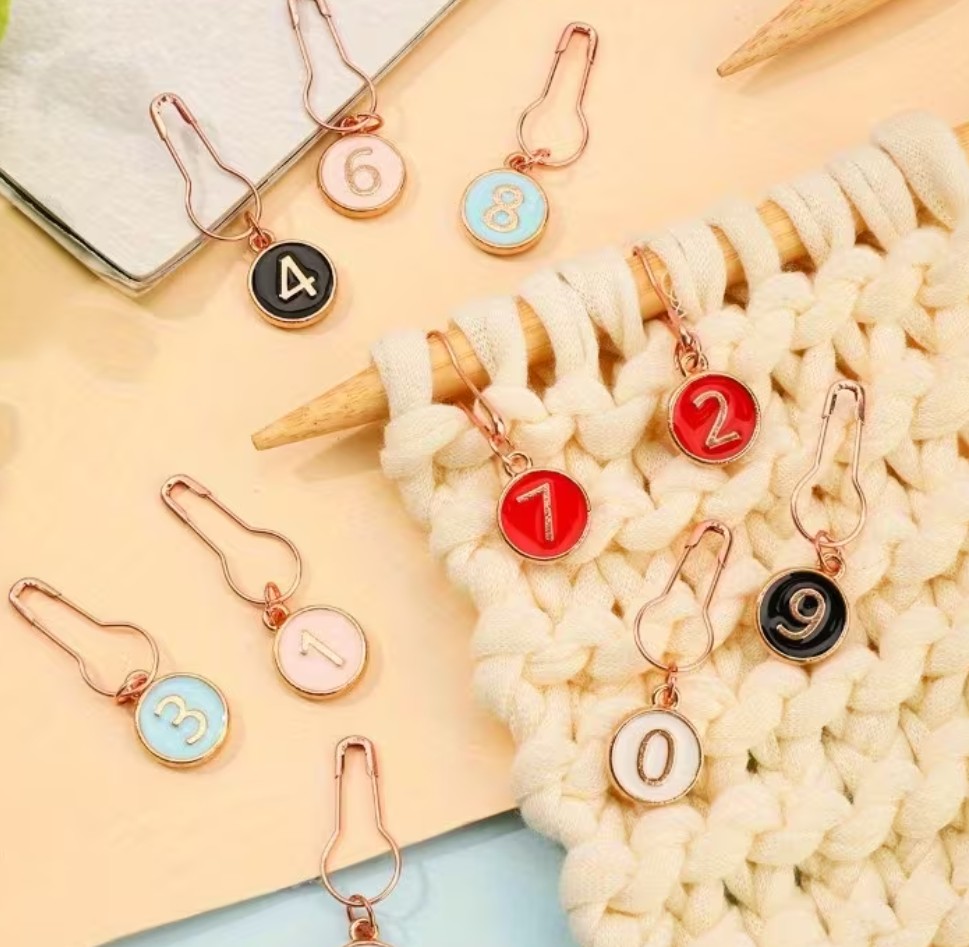 Numeroidut silmukkamerkit 10kpl - Image 3