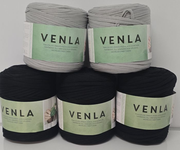 Venla- trikookude musta ja harmaa 5 rullaa