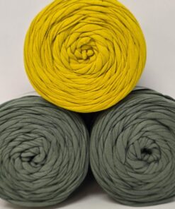 Venla- trikookude oliivi ja päärynänkeltainen 3 rullaa