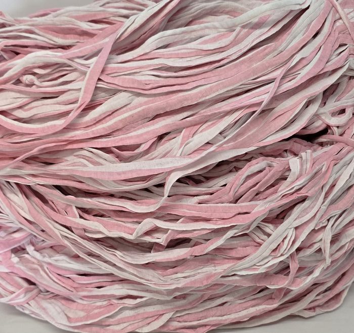 Pinkki-valkoinen trikookude