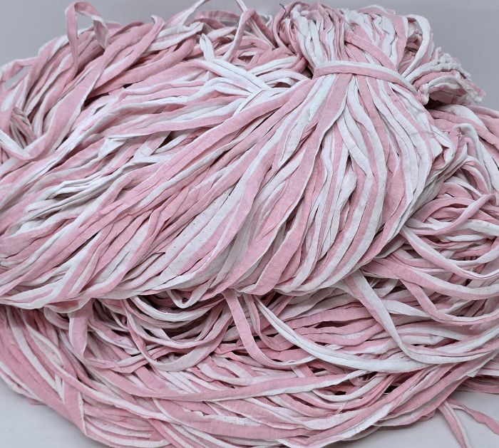 Pinkki-valkoinen trikookude