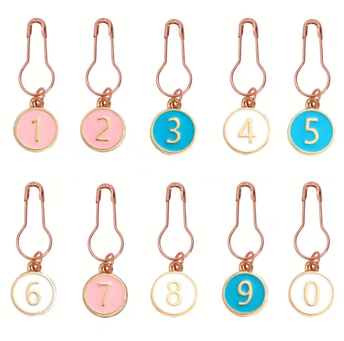 Numeroidut silmukkamerkit 10kpl